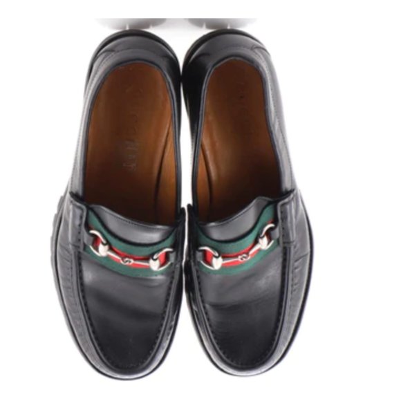 Men\'s Horsebit Web Lug Sole Loafers Leather